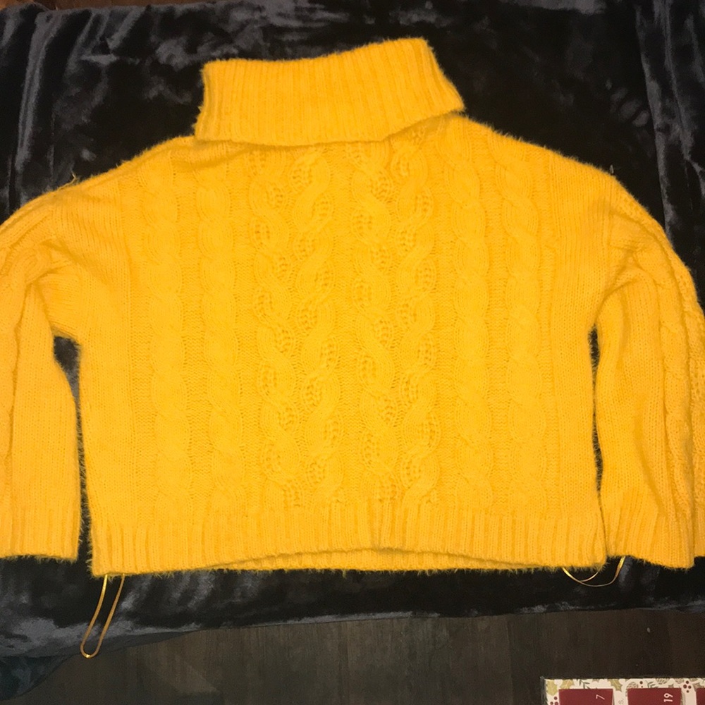 Yellow Turtleneck Sweater